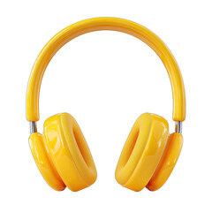 Bright yellow headphones