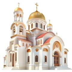 Fototapeta premium 3D model of Church, showcasing its intricate architecture and design.