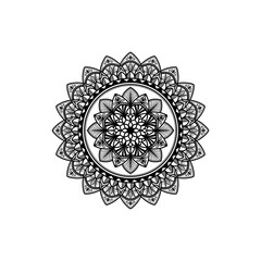 Mandala circular flower pattern for relaxing coloring book and graphic design