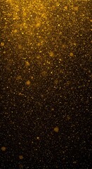 Abstract golden bokeh dust particles falling down against a dark background texture creating a magical and festive visual effect ,design ,wallpaper ,deep