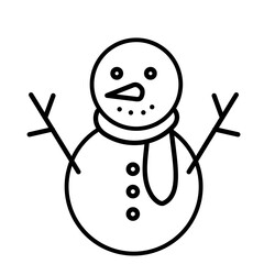 Snowman christmas illustration element png
