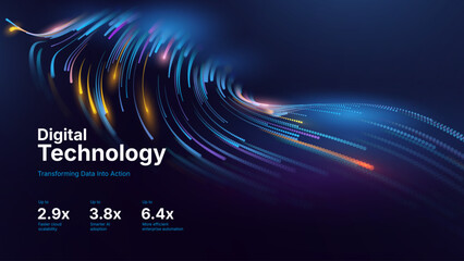 Fototapeta na wymiar Big Data Flow AI Dots Particles Background. Digital Neural Network. Concept of Artificial Intelligence Technology Machine Deep Learning. Digital Communication. Science Technology Vector.