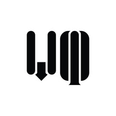 VQ monogram logo design letter text name symbol monochrome logotype alphabet character simple logo