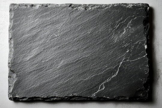 Top view of a rounded corner black slate rectangle.