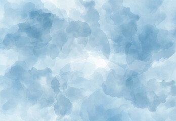 Obraz premium Abstract watercolor background a serene blend of blue hues, creating a calming and dreamy atmosphere, ideal for adding depth and texture to designs
