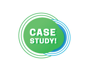 Vector advertising or modern symbol Case study. Banner style template.