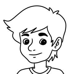 boy cartoon design icon illustration