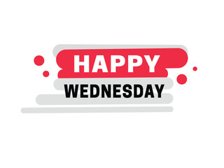 Happy Wednesday, banner stylish art design concept. Elements for banner web.