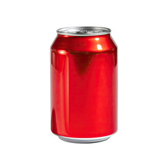 Red metal can,?smooth finish