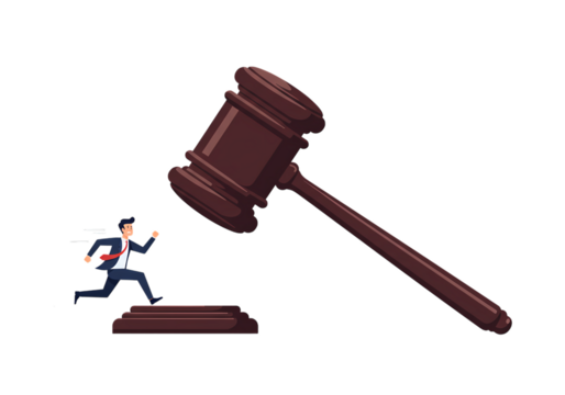 Urgent business legalities with running businessman - Powered by Adobe