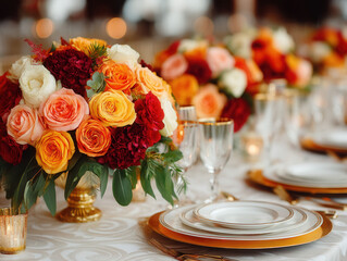 elaborate wedding table setting