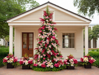 Naklejka premium large outdoor Christmas tree