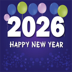 2026 Happy new year poster design