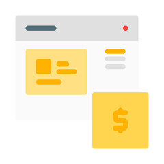 online payment. This is a vector single icon with a flat style. Suitable for any purpose, such as website design, mobile app design, logo design, pattern design, etc.