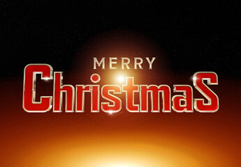 
Gold and Red Christmas Text Effect on Dark Background
