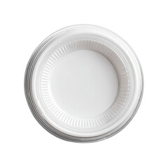 White disposable round plate