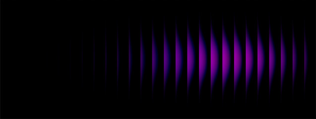 Dynamic purple gradients cascade across the dark backdrop creating a modern abstract background
