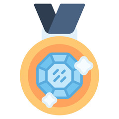 Jewelry Medal vector icon. Jewelry icon flat style. perfect use for logo, presentation, website, and more. modern icon design color style