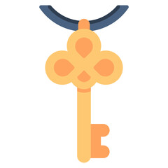 Jewelry Key vector icon. Jewelry icon flat style. perfect use for logo, presentation, website, and more. modern icon design color style