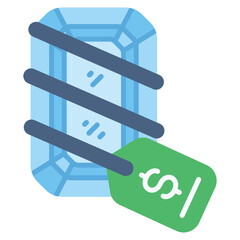 Discount Tag Price Of Diamond vector icon. Jewelry icon flat style. perfect use for logo, presentation, website, and more. modern icon design color style