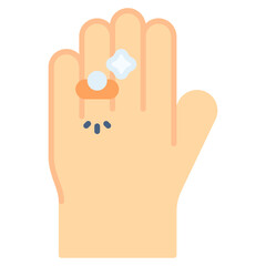 Ring with finger vector icon. Jewelry icon flat style. perfect use for logo, presentation, website, and more. modern icon design color style