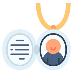 Pendant with Photo vector icon. Jewelry icon flat style. perfect use for logo, presentation, website, and more. modern icon design color style