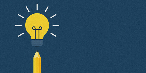 Illuminating New Ideas A Bright Light Bulb With a Pencil Tip Represents Creative Solutions And Innovation