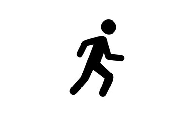 Lauf-Icon – Jogger-Symbol für Sport, Fitness und Bewegung, minimalistisches Linien-Vektordesign
