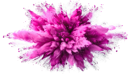 Vibrant burst of pink & white powder explosion