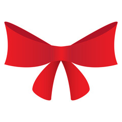 Red butterfly pattern ribbon design with transparent background for christmas or fashion themed design elements