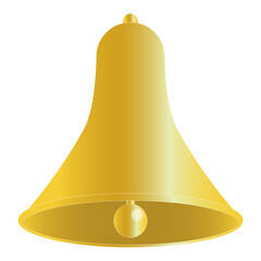 golden bells with transparent background for christmas or celebration themed design elements