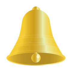 golden bells with transparent background for christmas or celebration themed design elements