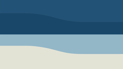 Obraz premium Abstract background with horizontal wavy lines in shades of blue and white color palette design concept