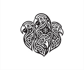 Eagle Tribal Head Vector Design