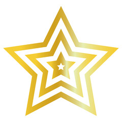 gold star pattern with transparent background for christmas or celebration themed design elements