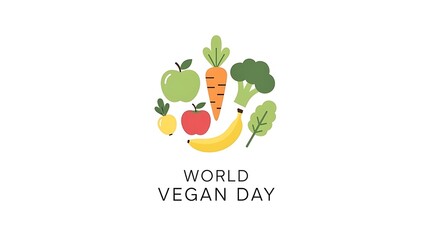 Vegan world day concept with fresh produce