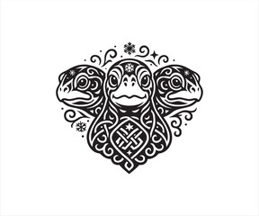 Ornamental Elephant Mandala Tattoo Vector