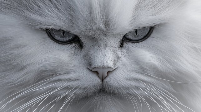 Ragamuffin Cat s Intense Gaze A Captivating and Intimate Facial Study in Monochrome Elegance