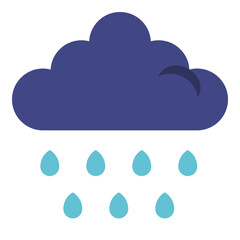 raining cloud flat icon