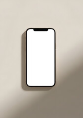Sleek Mobile Phone Display Mock-up Featuring Empty White Screen