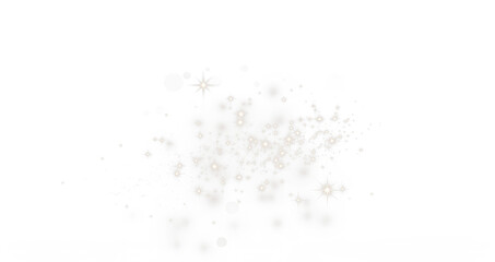 Soft glowing png overlay with sparkling stars and light particles on a white background, perfect...