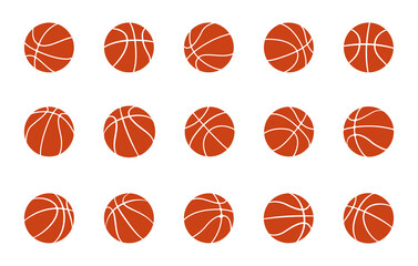 Basketball balls illustration, Basketball ball icon, Collection of basketball balls illustration, Basketball ball clipart.