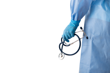Healthcare Professional with Stethoscope on transparent background
