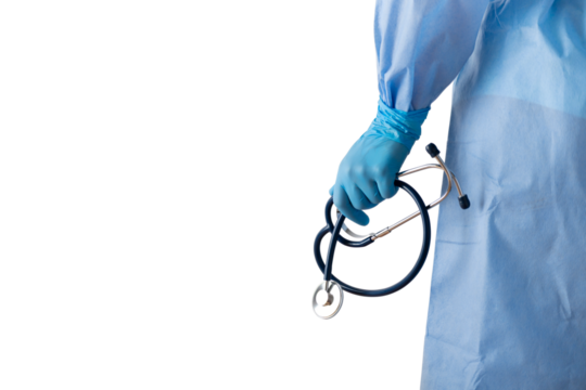 Healthcare Professional with Stethoscope on transparent background