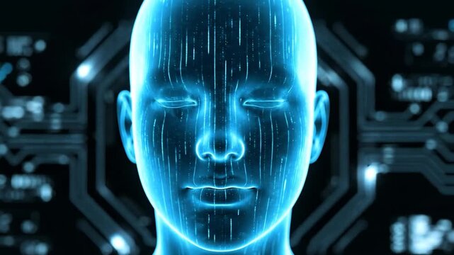 AI Mindscape Neural Network Vision of Data Flow.