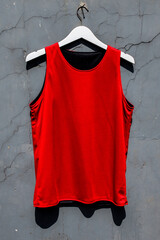 Vibrant Red Athletic Tank Top Bold Fashion Statement