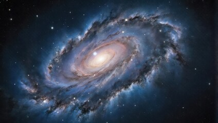 Majestic swirling spiral galaxy with a glowing core in deep space.