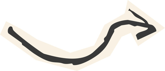 Arrow crayon chalk hand drawn doodle grunge line set. Cursor scribble wavy swirl, comic simple element. 