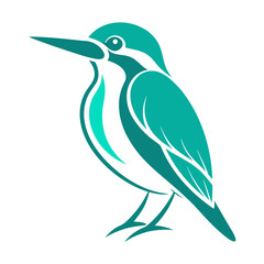 Fototapeta premium Minimalist Kingfisher Line Drawing