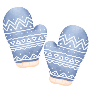 blue winter gloves glove christmas cold weather warm hands isolated ong white clipart png transparent illustration